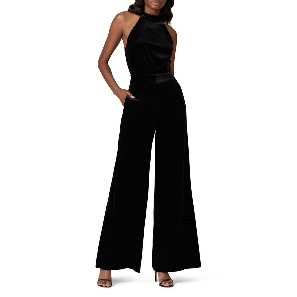 Women's Velvet Halter Jumpsuit - A New Day Black 3X NWT